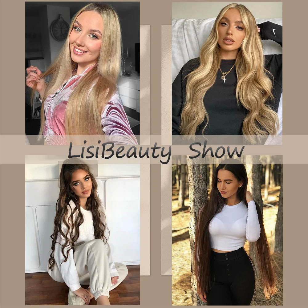 Synthetic 5 Clip-In Hair Extensions | Long Straight Hairstyle Hairpiece - Image 63