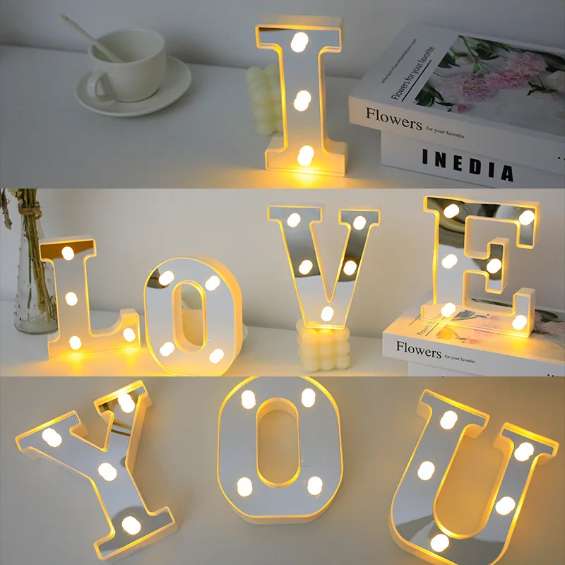 Alphabets Red and White Lights Christmas - Image 8