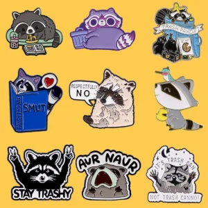 Cute Raccoon Enamel Pins