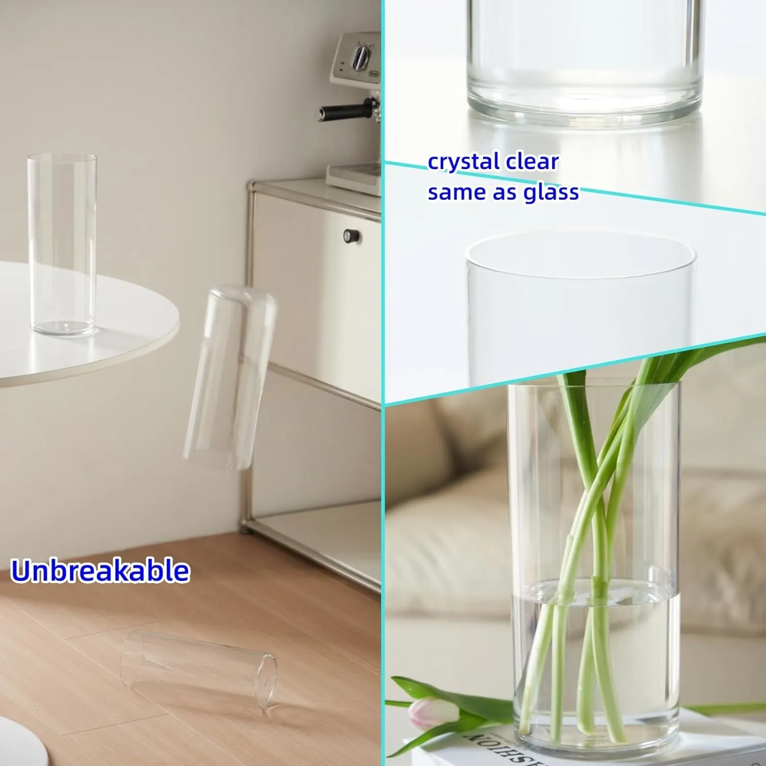 Clear Acrylic Flower Vase - Image 7
