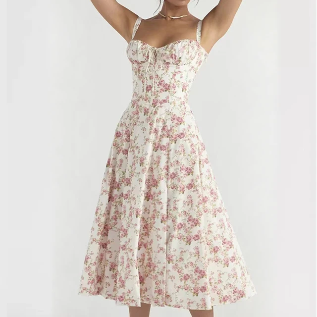 Print Bustier Sundress - Image 5