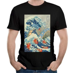 Men's Gyarados Tee | Casual Black Gyarados Fish T-Shirt for Summer