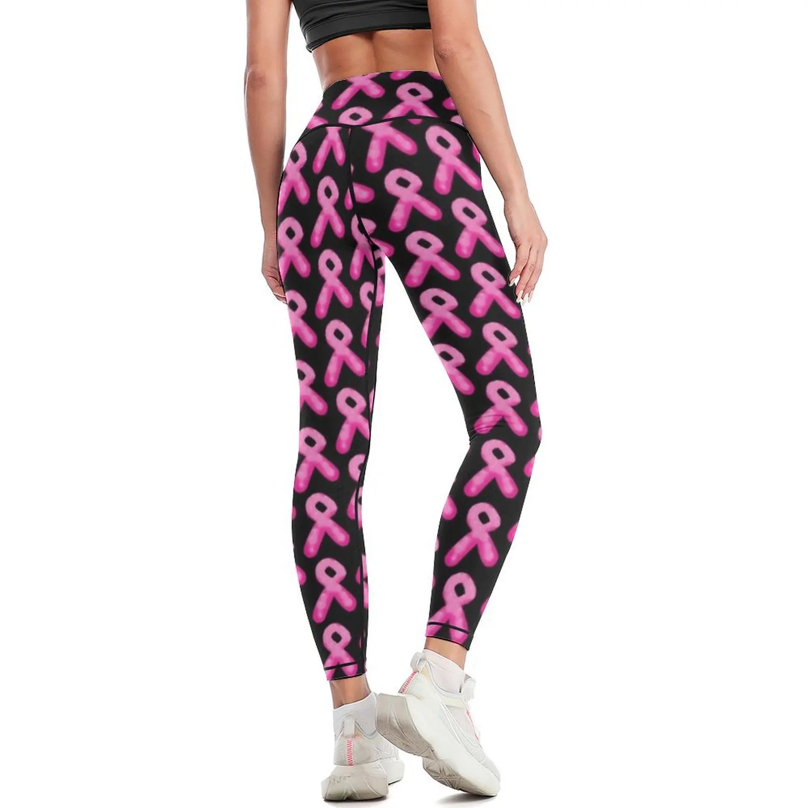 Pink Breast Cancer Yoga Pants - Image 5