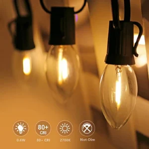 25 LED Shatterproof C9 Replacement Bulbs