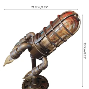 Steampunk Rocket Lamp