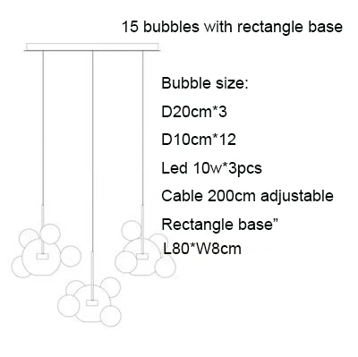 Italian Design Bubbles Chandelier - Image 10