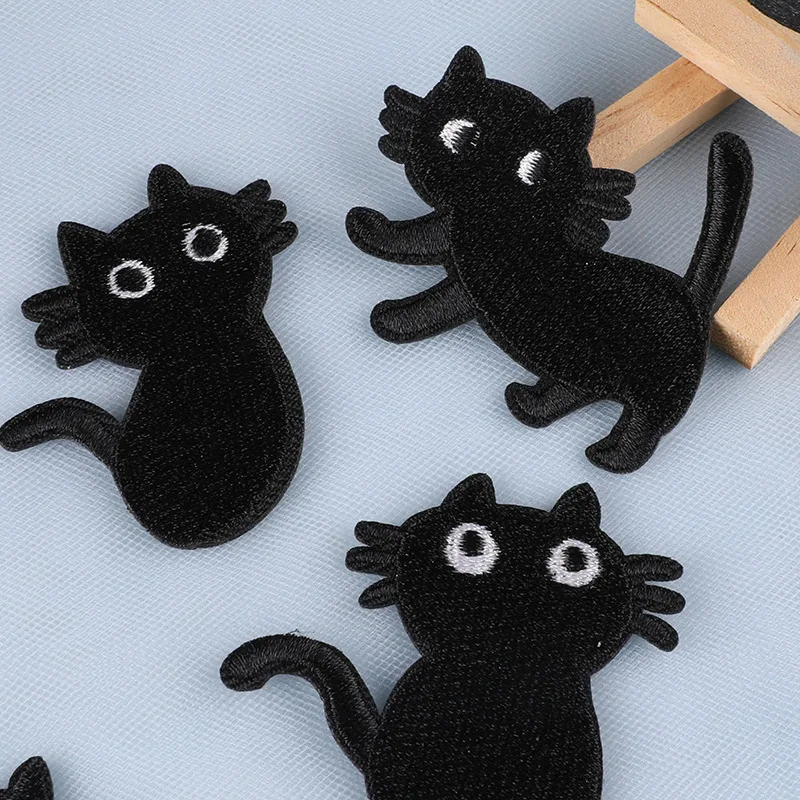 Cartoon Black Cat Patches for Clothing Accessories - Image 14