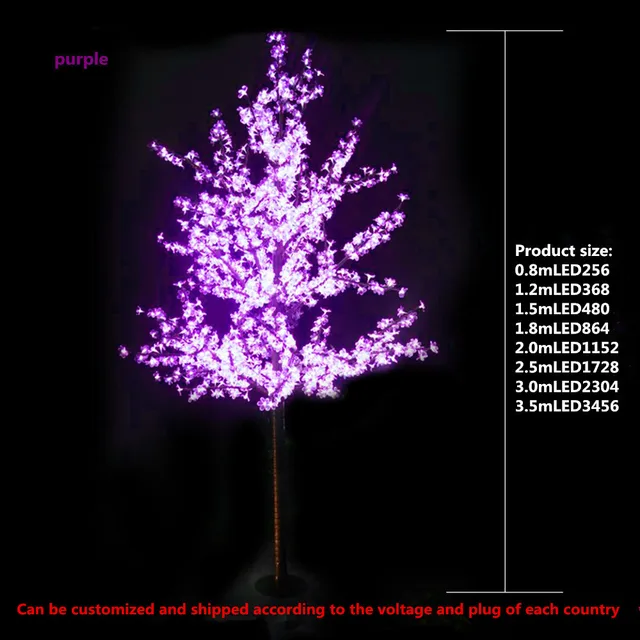 864 LED Bulbs Artificial Cherry Blossom Christmas Tree - Image 5