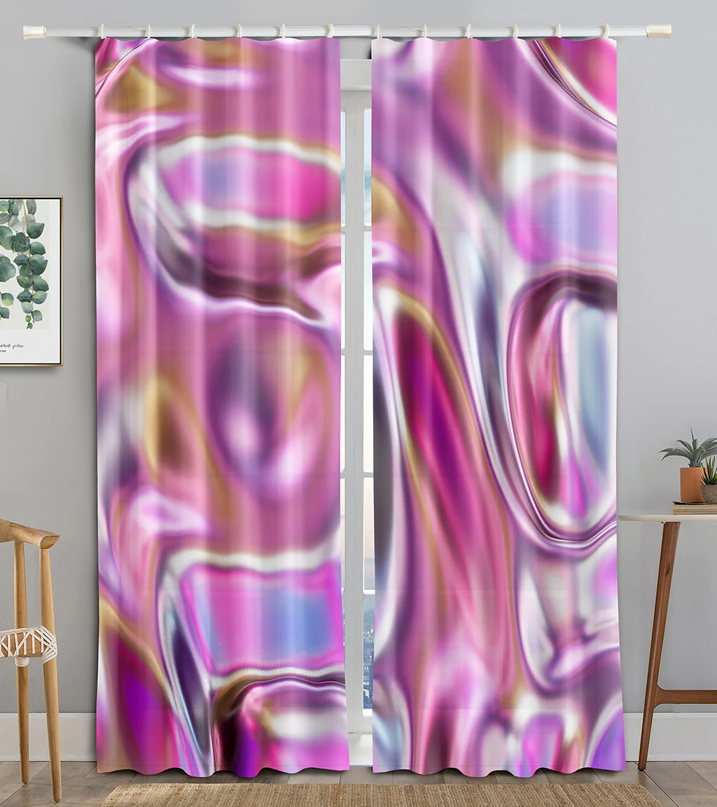 Abstract Iridescent Surface Holographic Curtains - Image 11