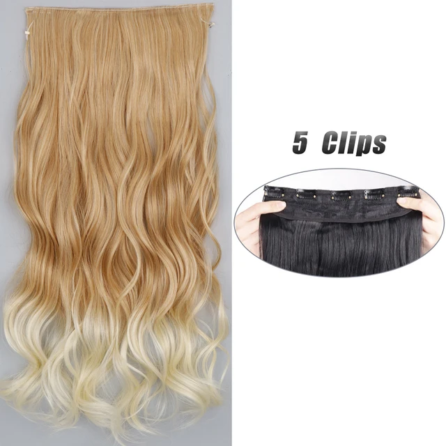 Synthetic 5 Clip-In Hair Extensions | Long Straight Hairstyle Hairpiece - Image 23