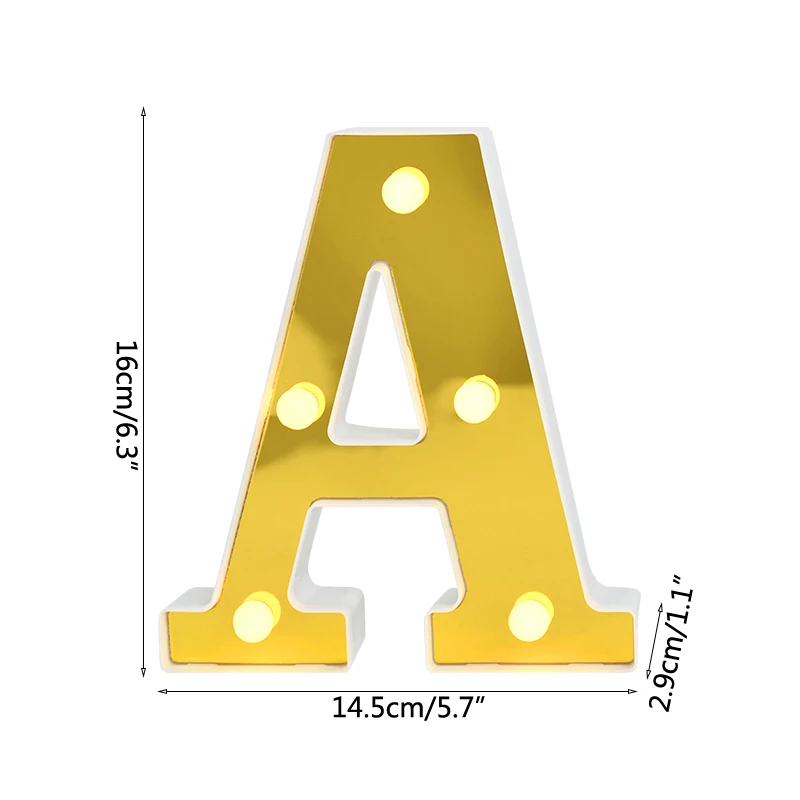 Alphabets Red and White Lights Christmas - Image 6