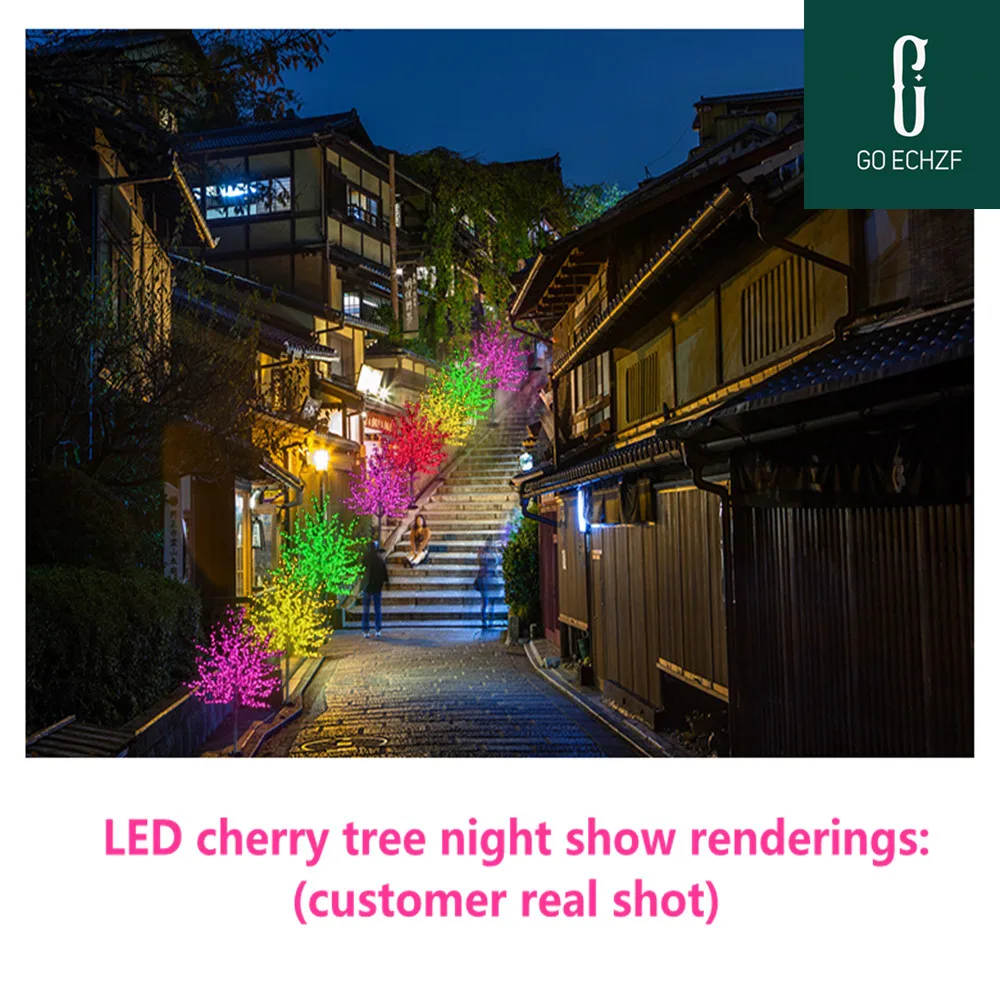 864 LED Bulbs Artificial Cherry Blossom Christmas Tree - Image 12