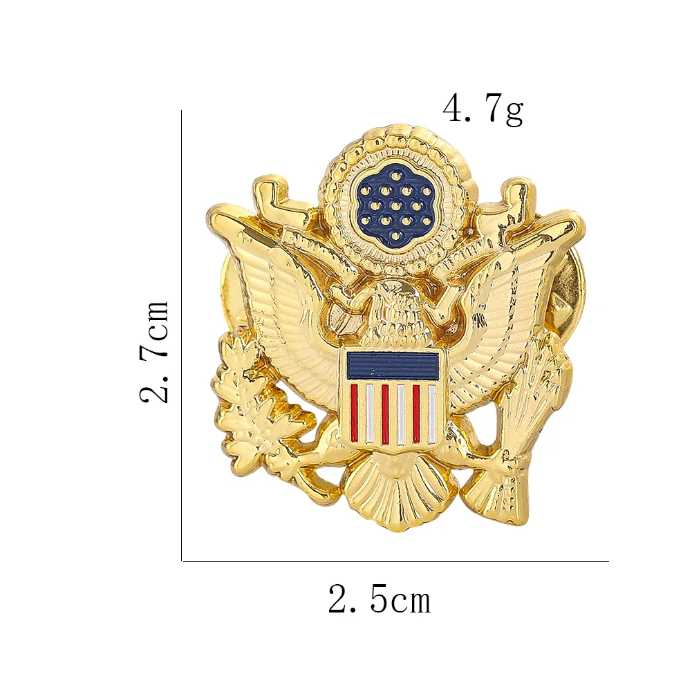 Stainless Steel USA American Eagle Lapel Pin - Image 4