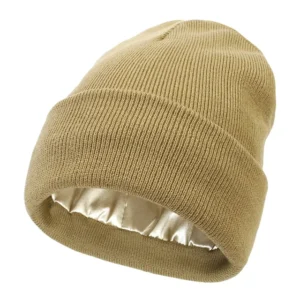 Unisex Satin Lined Slouchy Beanie