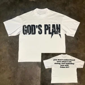 Gothic Letter God Tee | Harajuku Gothic Oversized Y2K Streetwear for Men