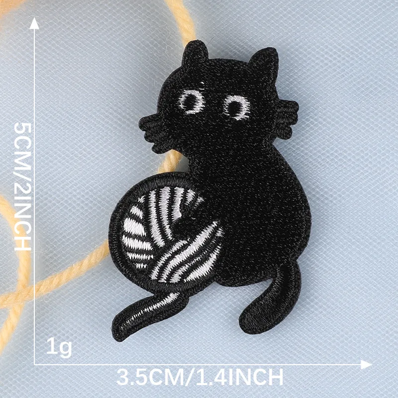 Cartoon Black Cat Patches for Clothing Accessories - Image 11