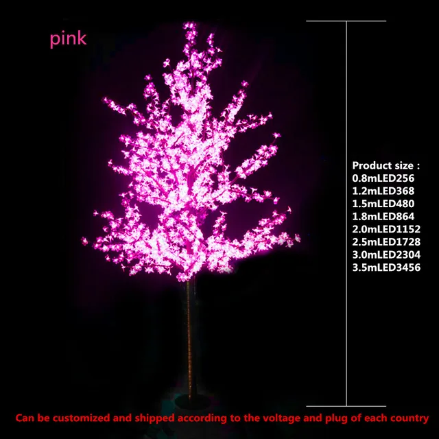 864 LED Bulbs Artificial Cherry Blossom Christmas Tree - Image 7