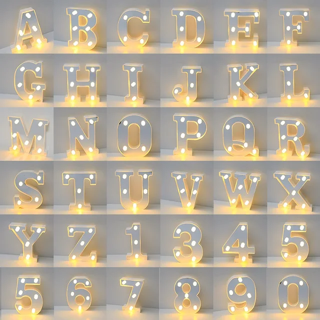 Alphabets Red and White Lights Christmas - Image 3