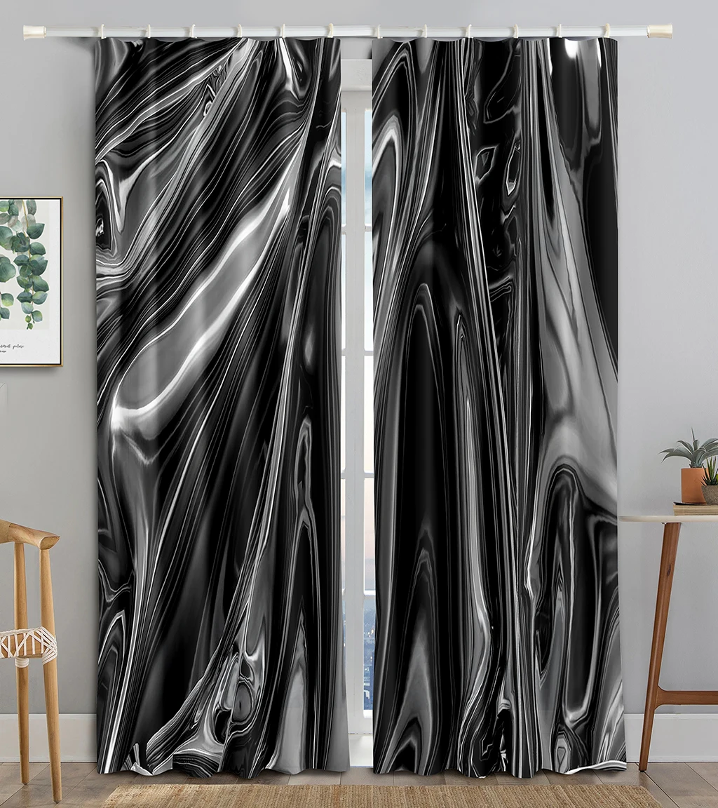 Abstract Iridescent Surface Holographic Curtains - Image 8