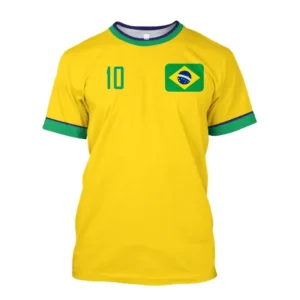 2023 Brazil Jersey T-Shirt | Oversized Brazilian Football Team Tee