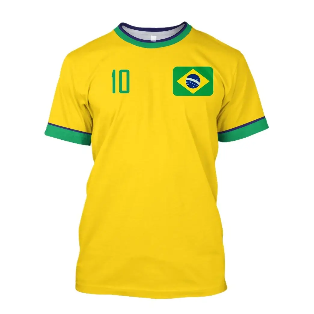 2023 Brazil Jersey T-Shirt | Oversized Brazilian Football Team Tee