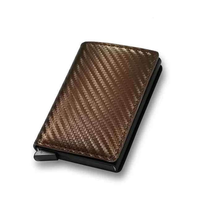 Vintage Brown Leather RFID Card Holder Wallet - Image 9