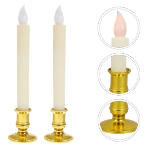 LED Christmas Candles with Pedestal