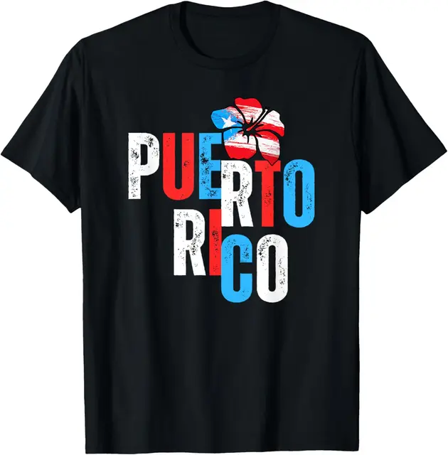 Puerto Rico Amapola Flower Boricua Flag Culture and Roots T-Shirt - Image 2