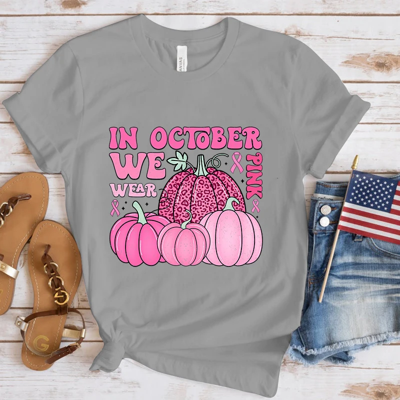 Fashion Breast Cancer T Shirt for October - Image 14