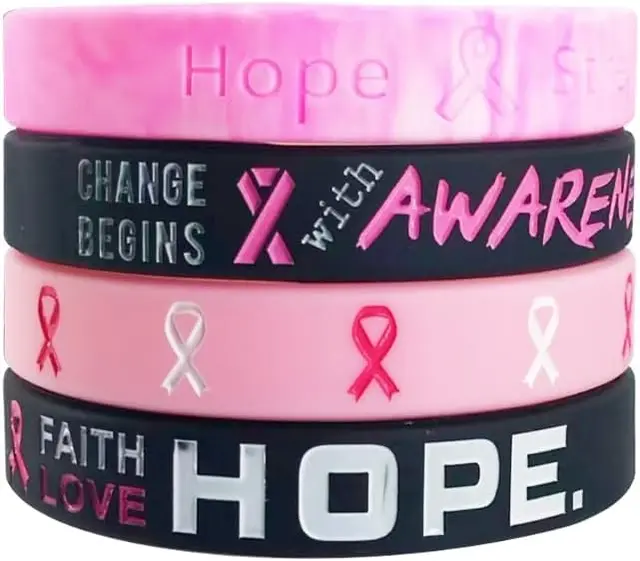 4 to 64pcs Breast Cancer Wristbands Unisex - Image 4