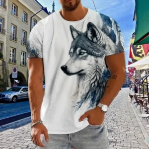 Wolf Totem T-Shirt | High-Quality Men's Street Trend Loose Fit Tee
