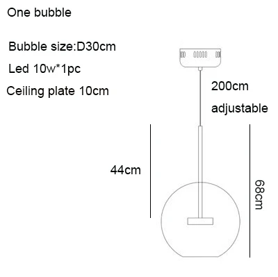 Italian Design Bubbles Chandelier - Image 2