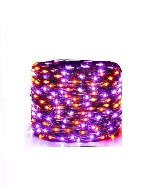 2pcs Orange and Purple LED Lights for Halloween - Image 2